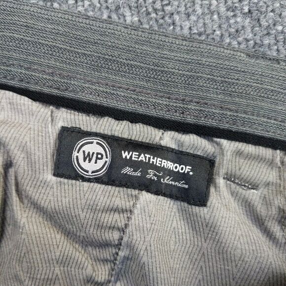 Weatherproof Mens Cut Off Chino Shorts Gray Size 38 Pockets Belt Loops - Picture 10 of 11